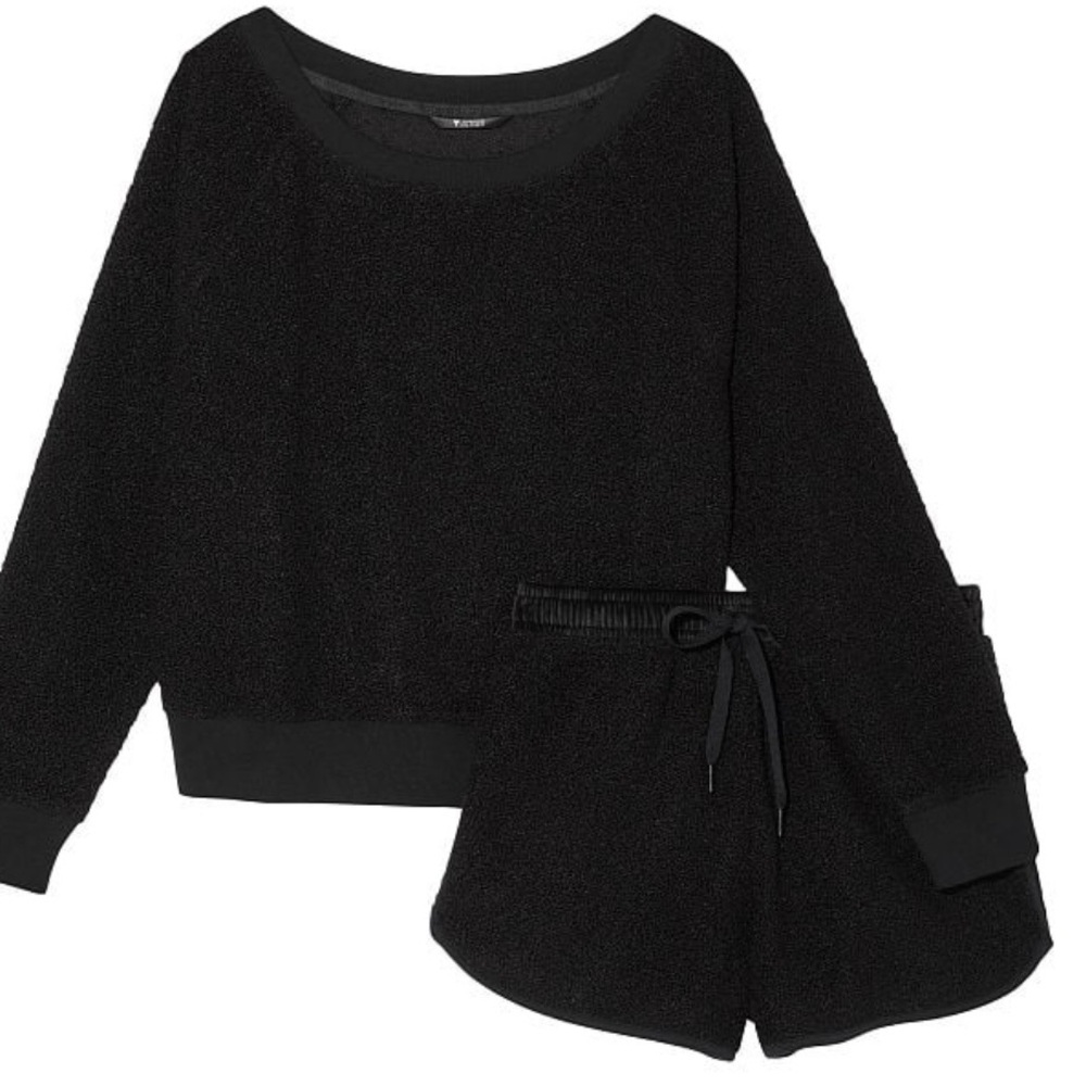 Victoria's Secret On Point Black Cozy Lounge Set - XXL